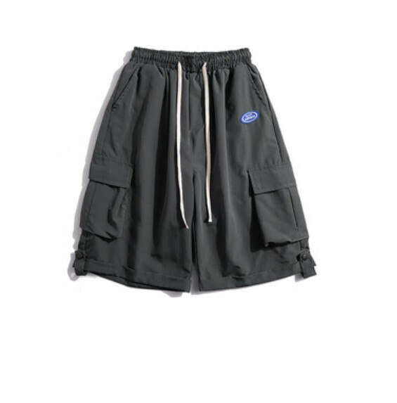 激抵多口袋工裝休閒五分褲（深灰色）【S-3XL碼】【下單後聯絡客服確認發貨尺碼】