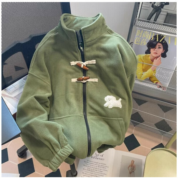 Hot selling stand collar jacket [green] size [M size - 2XL size] [please contact customer service to confirm the delivery size after placing the order]