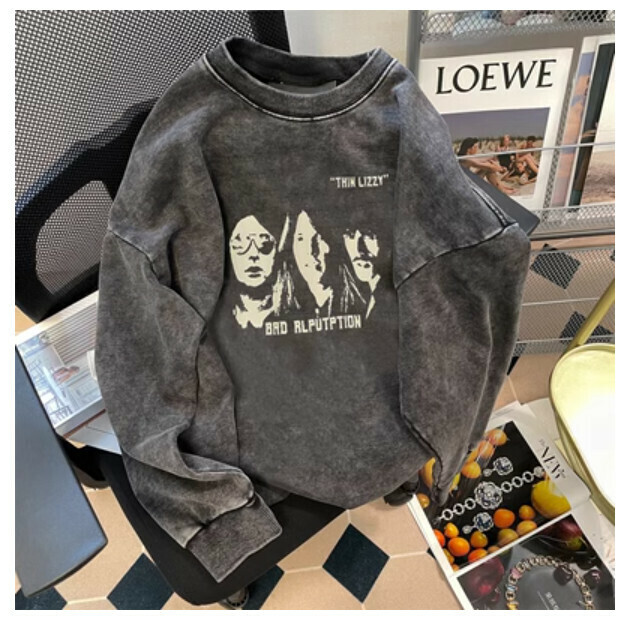 Hot selling couple's loose sweatshirt [black plus velvet] size [M size - 2XL size] [please contact customer service to confirm the delivery size after placing the order]
