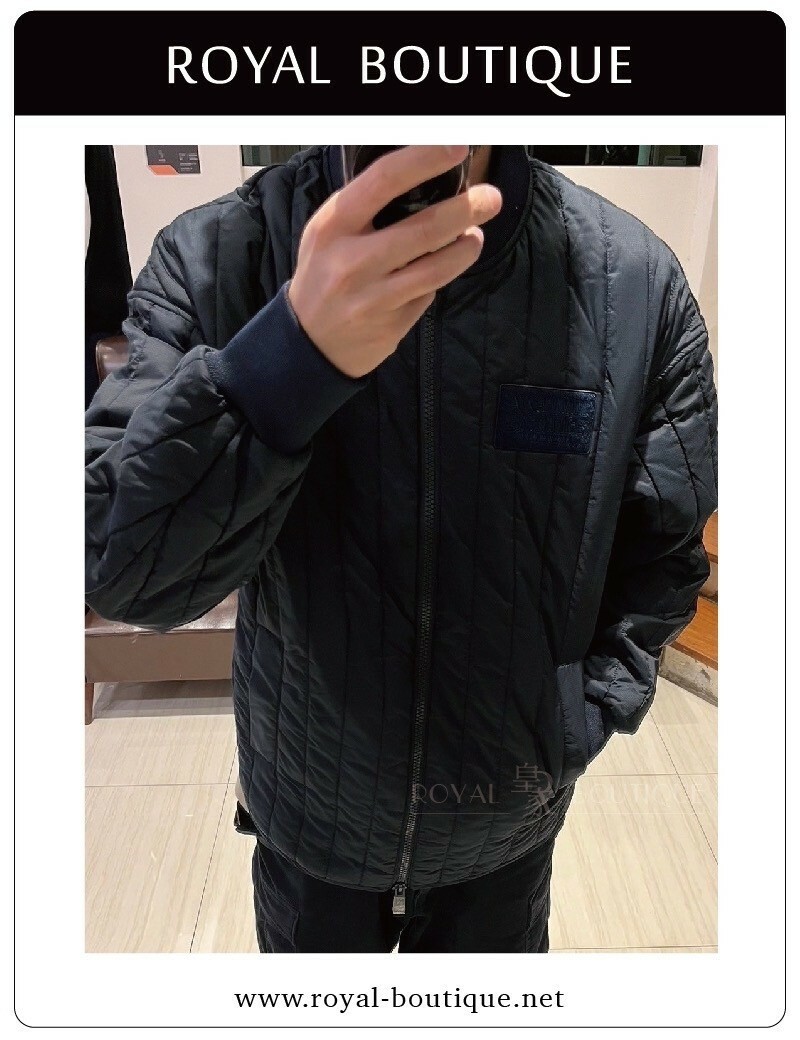 Armani Exchange 直紋绗縫鋪棉外套夾克