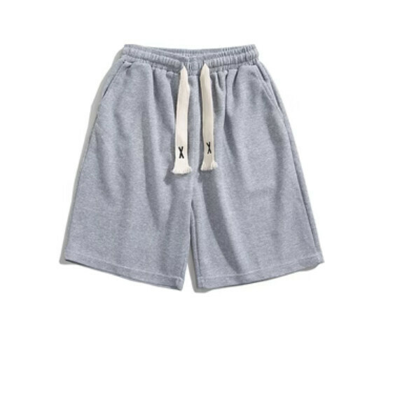 激抵夏季抽繩運動五分褲（灰色）【S-3XL碼】【下單後聯絡客服確認發貨尺碼】