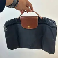 [S] LONGCHAMP LE PLIAGE CLUB BRIEFCASE,GUN METAL, L2182089300 (SLC232)