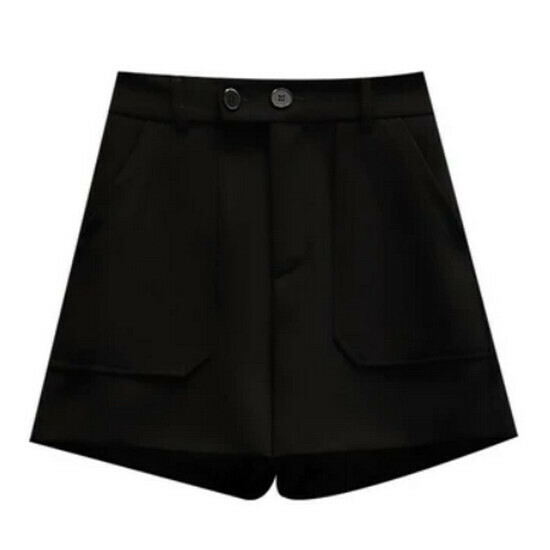 熱賣西裝闊腿短褲【黑色】【L-4XL碼】（下單後請聯絡客服確認發貨尺碼）