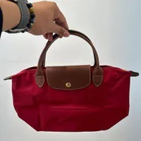 [S] LONGCHAMP LE PLIAGE CLUB TOP HANDLE BAG,RED, L1621089OB545 (SLC240)