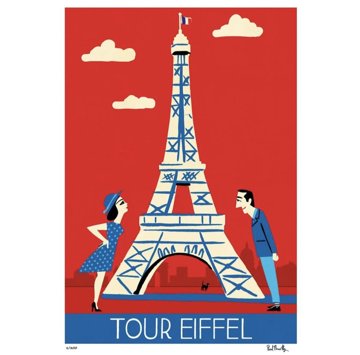 Sergeant Paper Paul Thurlby - Tour Eiffel - Paris Art Print (SKU: 3760272197835)