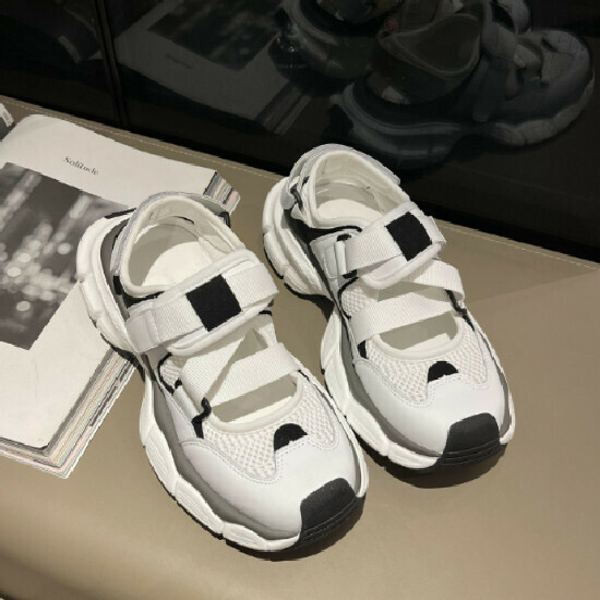 熱賣网面厚底凉鞋【白色】【35-40碼】(下單後請聯絡客服確認發貨尺碼)