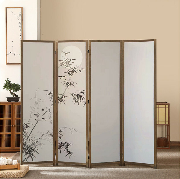 Popular wood furniture (4 pieces in total) Office screen, entrance hall partition, living room screen [Pattern 6] 4 pieces in total, 180x50cmx4 pieces
