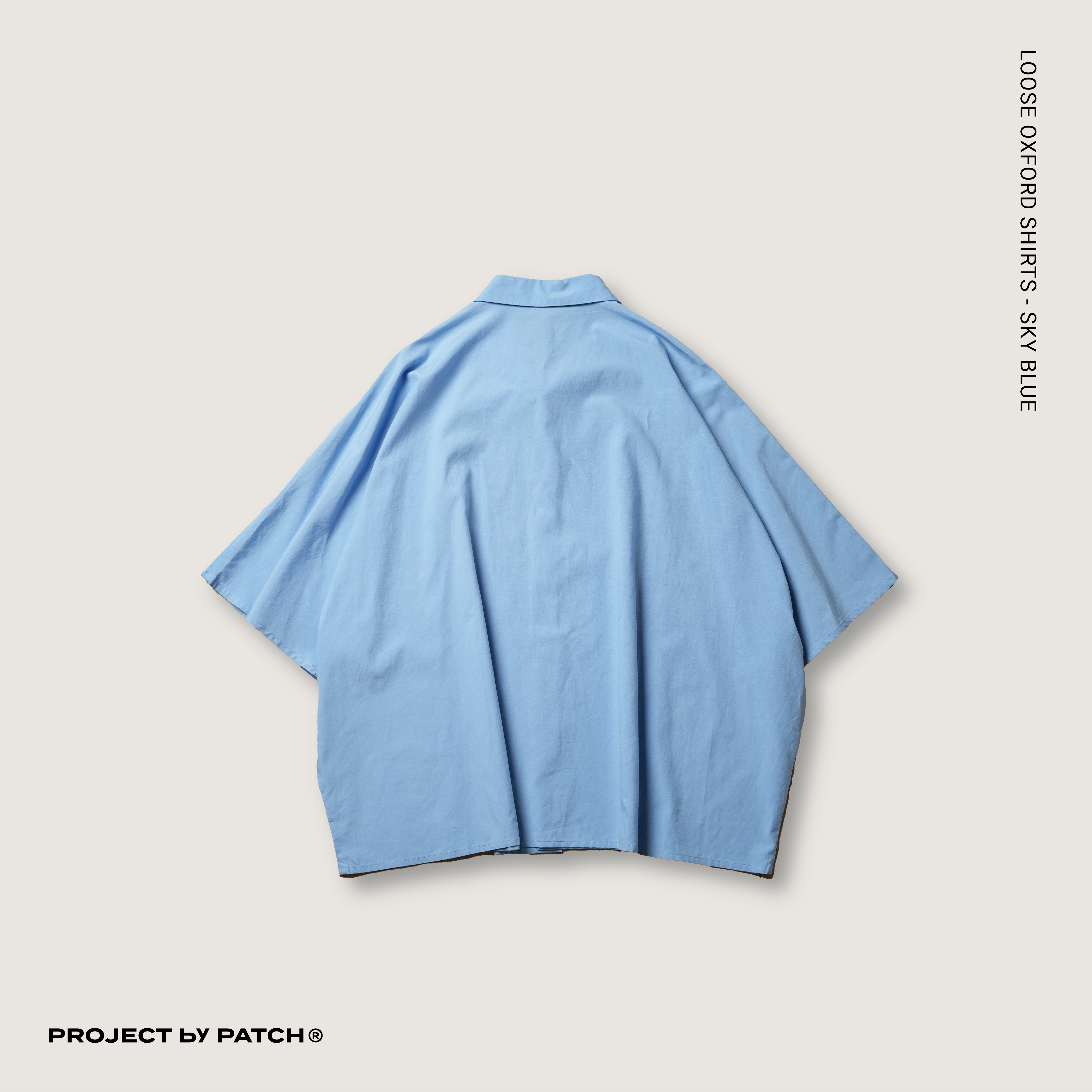P.B.P -  LOOSE OXFORD SHIRTS  - SKY BLUE