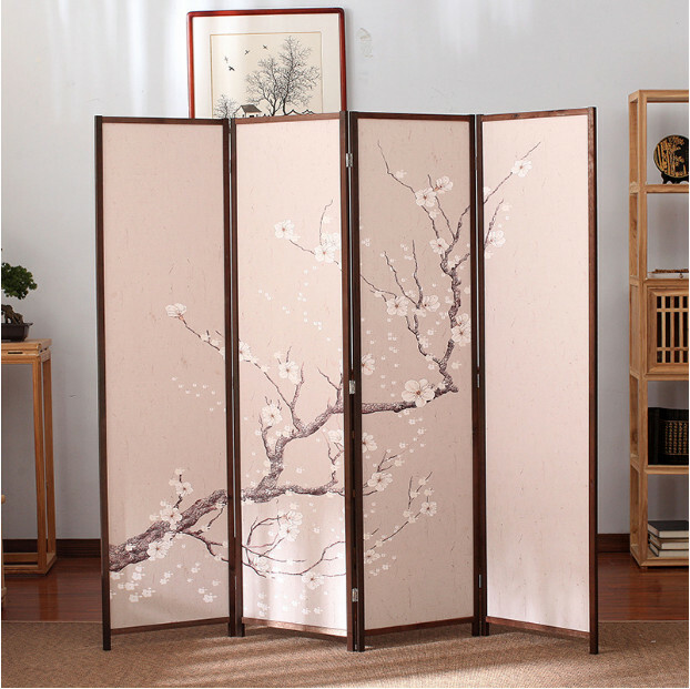 Popular wood furniture (4 pieces in total) Office screen, entrance hall partition, living room screen [Pattern 15] 4 pieces in total, 180x50cmx4 pieces