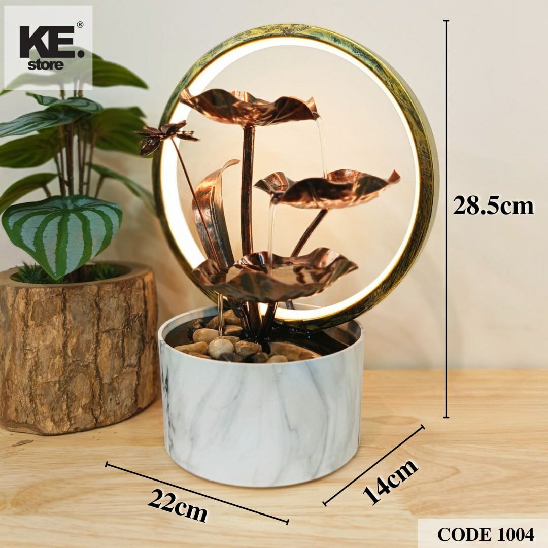INDOOR WATER FOUNTAIN/RING LIGHT TABLETOP CODE 1004