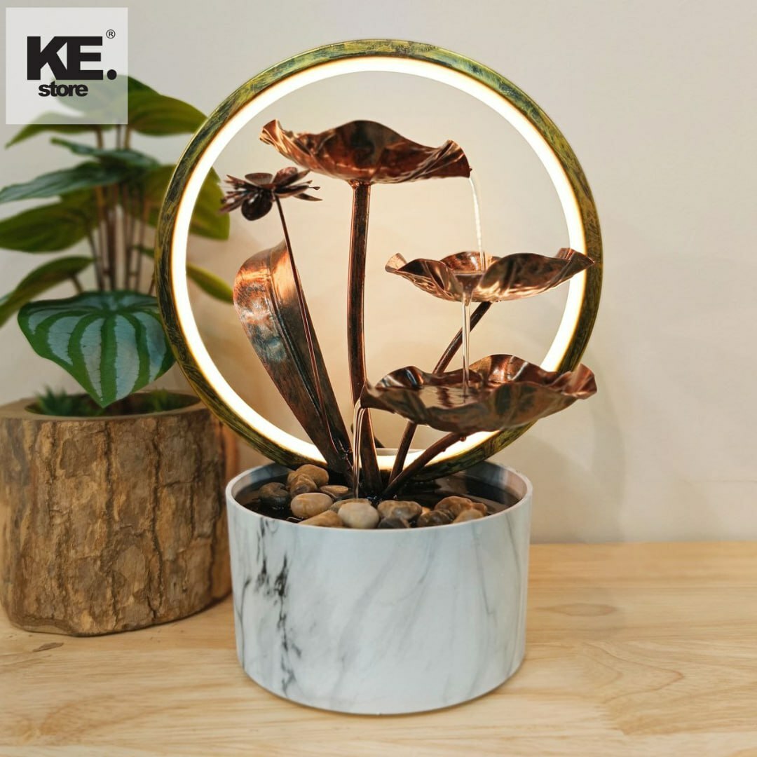 INDOOR WATER FOUNTAIN/RING LIGHT TABLETOP CODE 1004