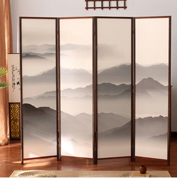 Popular wood furniture (4 pieces in total) Office screen, entrance hall partition, living room screen [Pattern 26] 4 pieces in total, 180x50cmx4 pieces