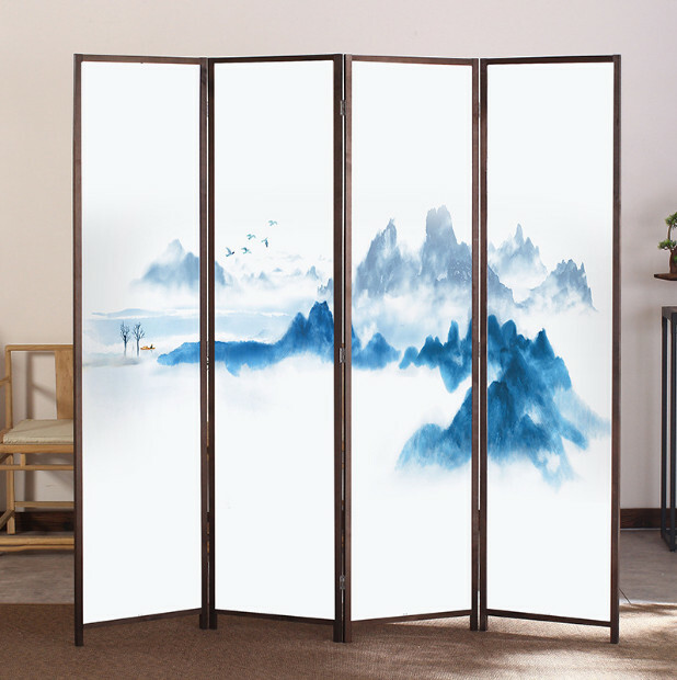 Popular wood furniture (4 pieces in total) Office screen, entrance hall partition, living room screen [Pattern 27] 4 pieces in total, 180x50cmx4 pieces
