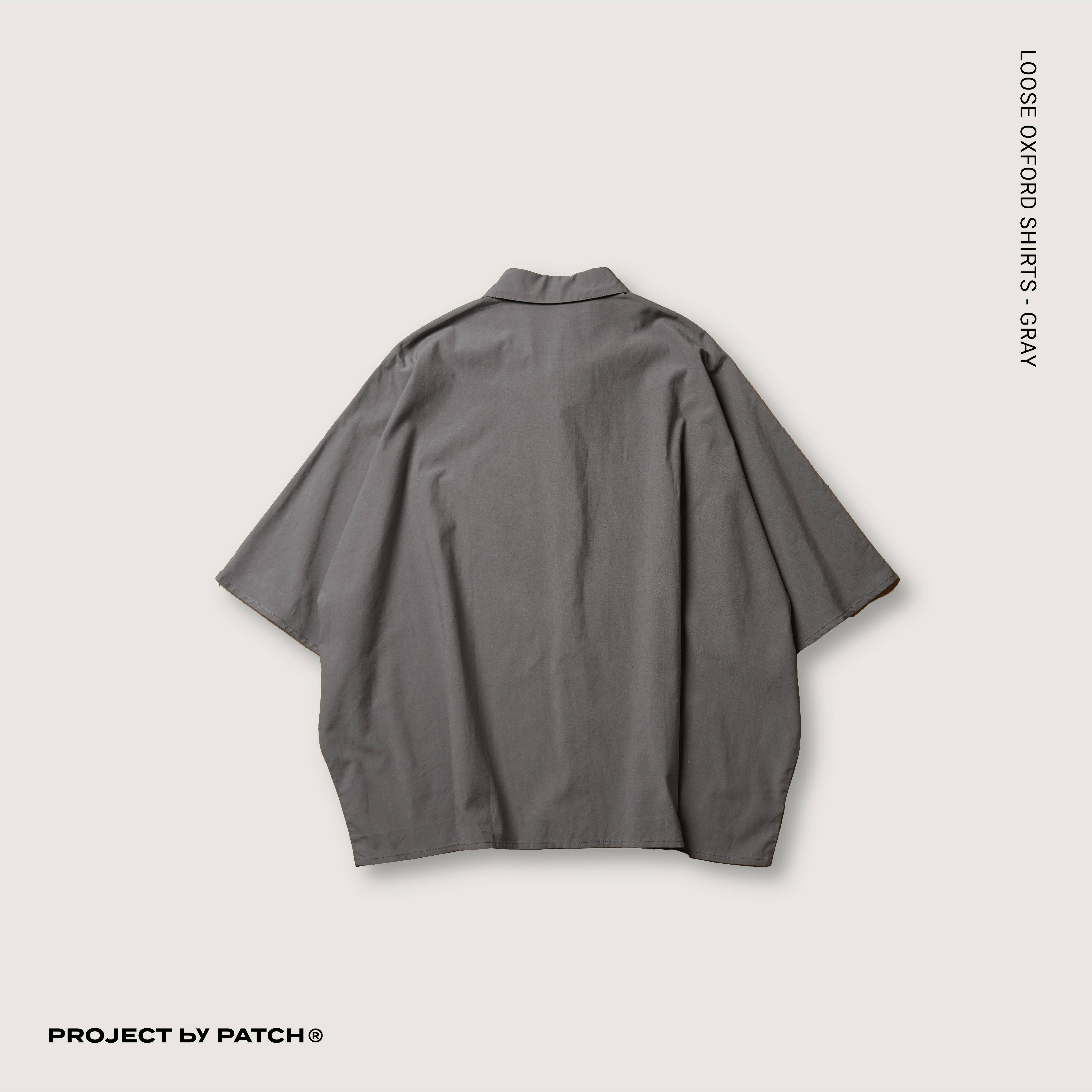 P.B.P -  LOOSE OXFORD SHIRTS  - GRAY