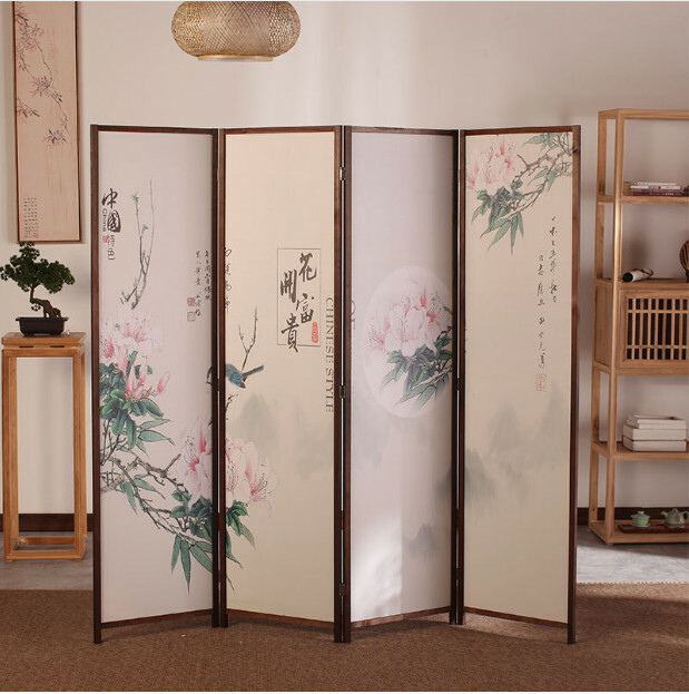 Popular wood furniture (4 pieces in total) Office screen, entrance hall partition, living room screen [Pattern 28] 4 pieces in total, 180x50cmx4 pieces