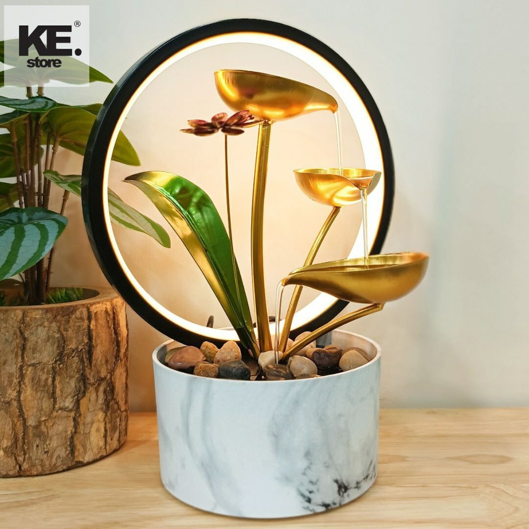 INDOOR WATER FOUNTAIN/RING LIGHT TABLETOP CODE 1009