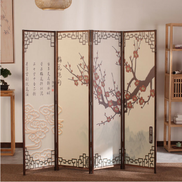 Popular wood furniture (4 pieces in total) Office screen, entrance hall partition, living room screen [Pattern 30] 4 pieces in total, 180x50cmx4 pieces