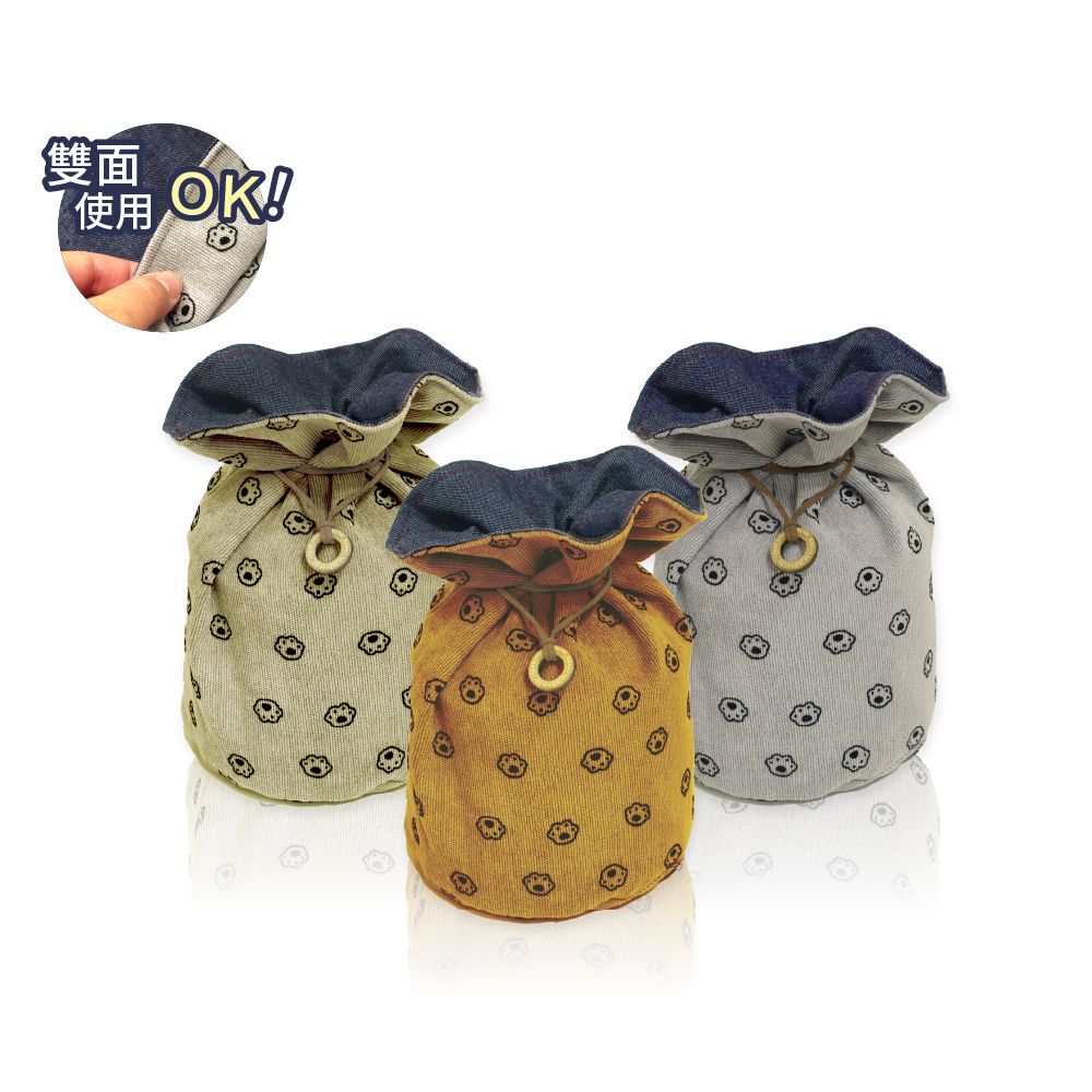 丹寧布兩面可用寵物骨灰罐防塵套 3寸