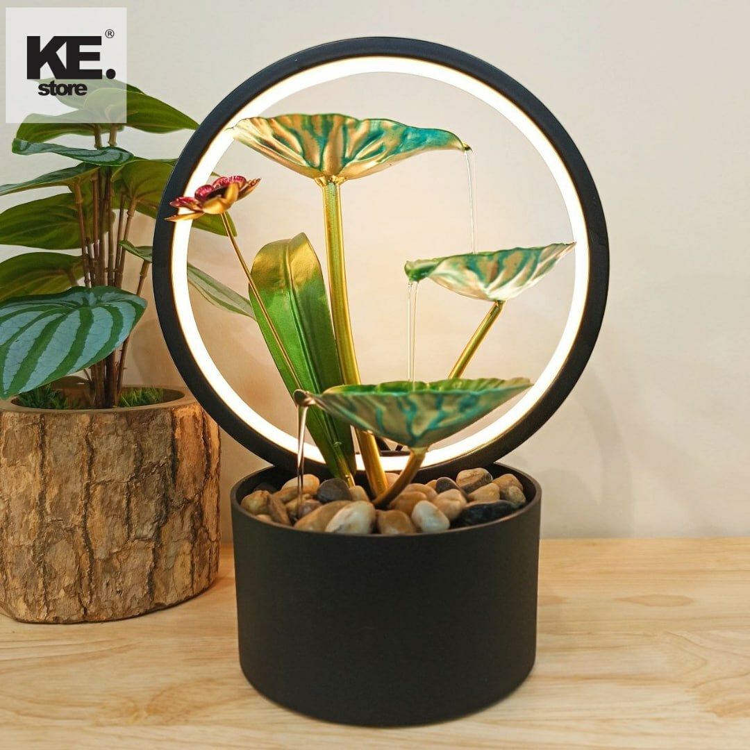 INDOOR WATER FOUNTAIN/RING LIGHT TABLETOP CODE 1003