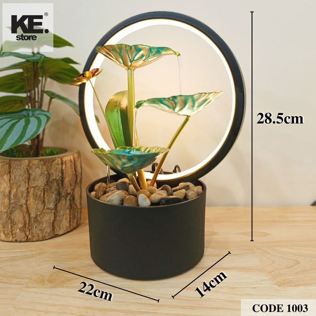 INDOOR WATER FOUNTAIN/RING LIGHT TABLETOP CODE 1003
