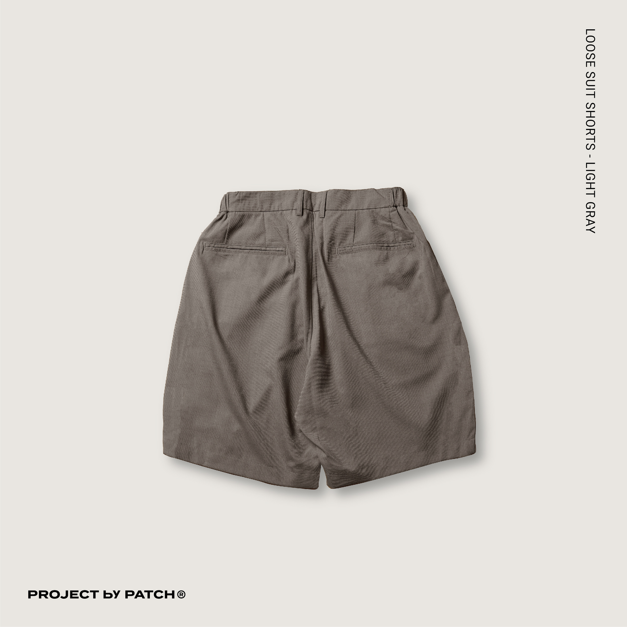 P.B.P -  LOOSE SUIT SHORTS  - LIGHT GRAY