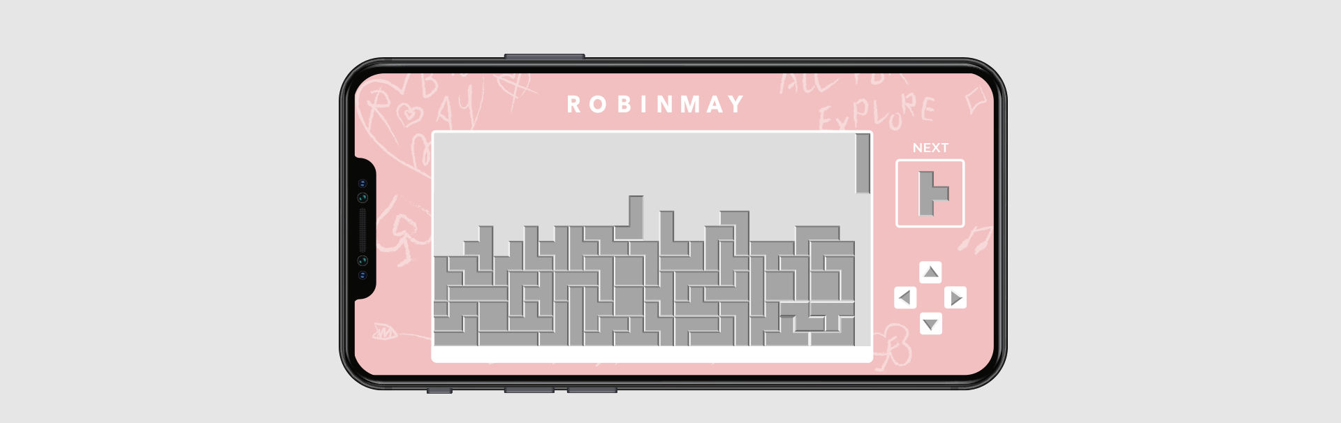 舒華代言ROBINMAY 主題概念，俄羅斯方塊遊戲。