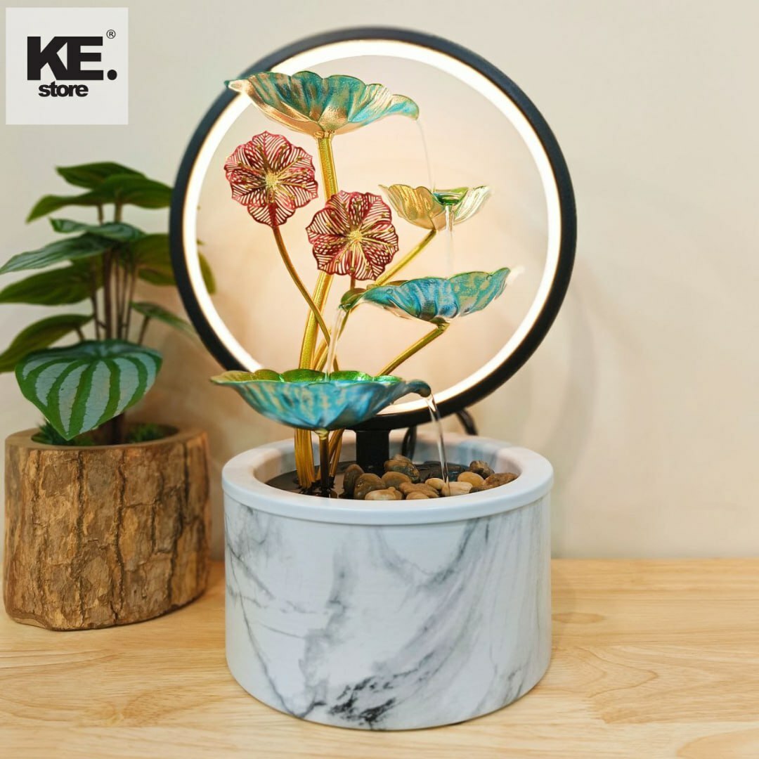 INDOOR WATER FOUNTAIN/RING LIGHT TABLETOP CODE 1006