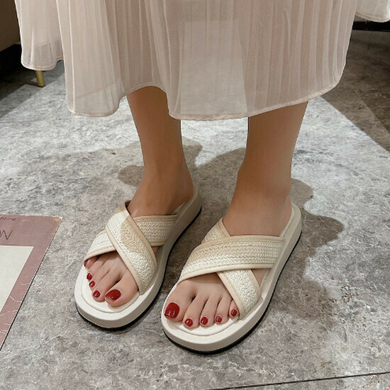 Hot selling retro woven shoes [off-white] [size 35-40] (please contact customer service to confirm the delivery size after placing the order)