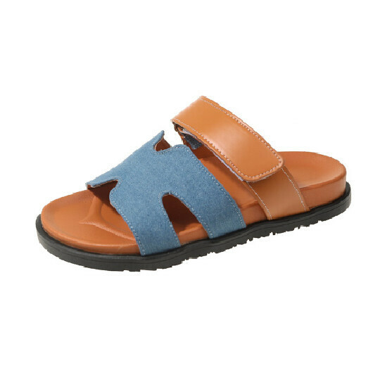 Hot Selling Velcro Sandals [Denim and Brown] [35-40 Sizes] (Please contact customer service to confirm the delivery size after placing the order)