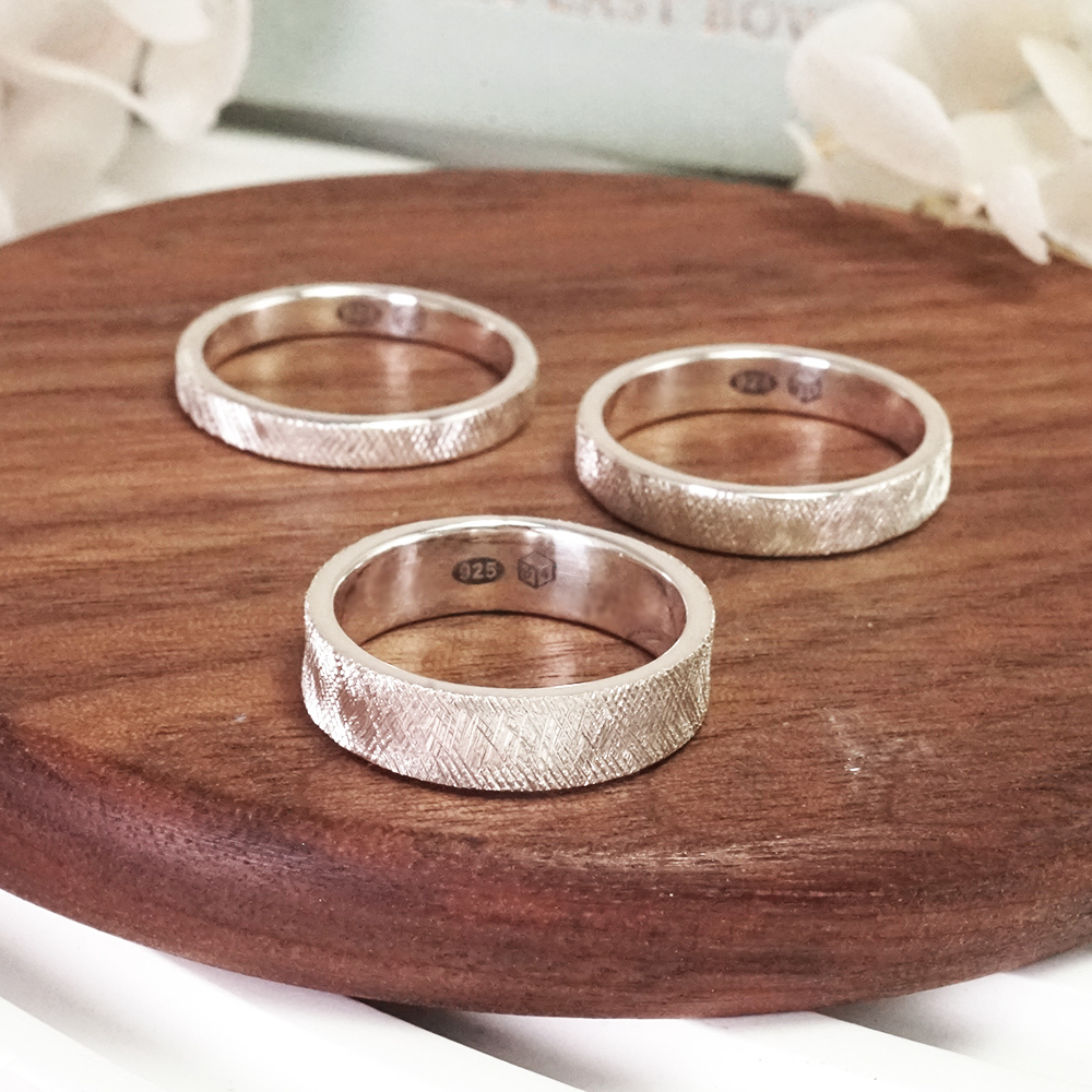 質感銀戒 經典交錯設計 925純銀戒指 刻字戒指 客製化訂製 男戒 女戒 中性戒指