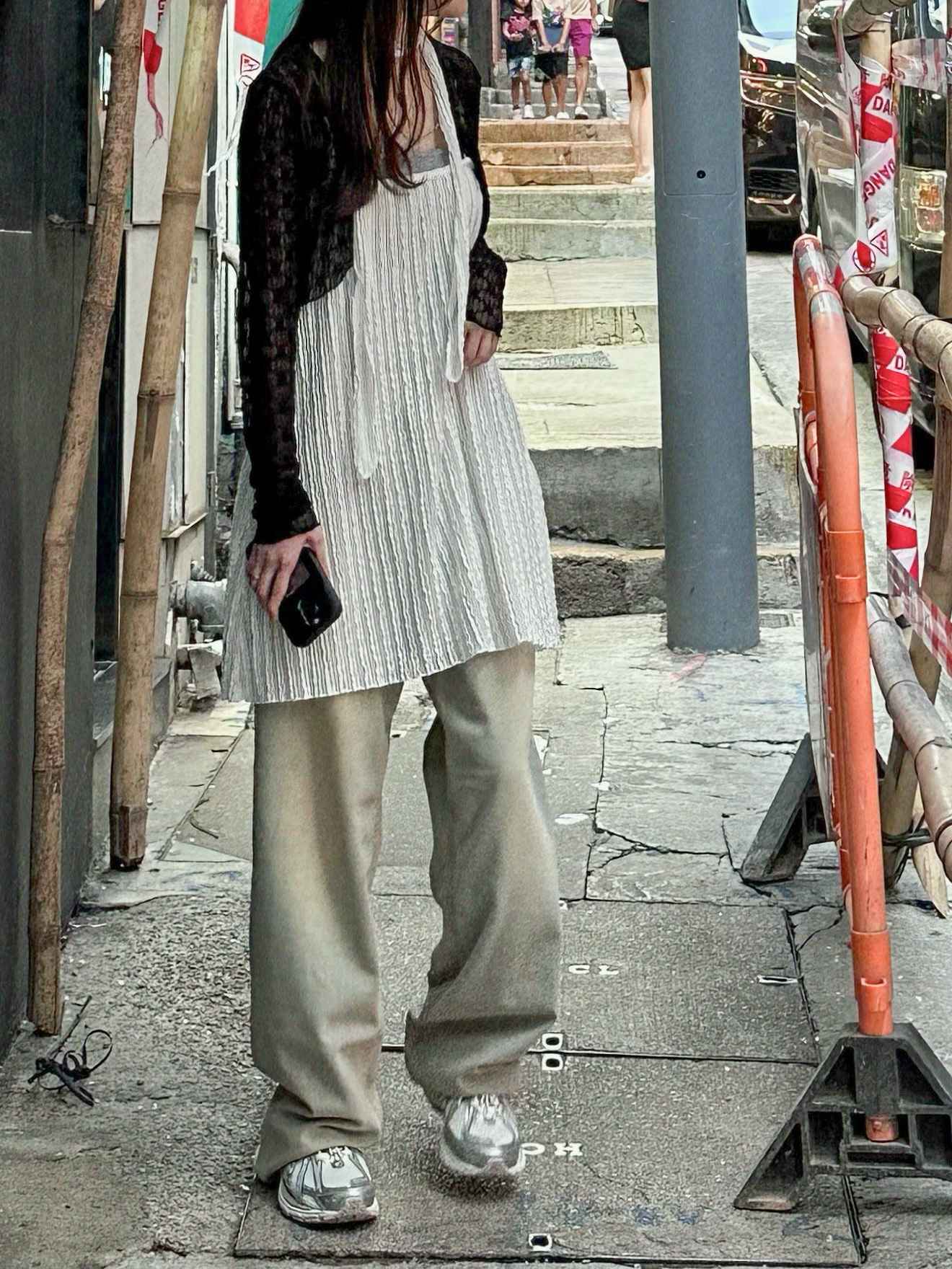 Wave～Wave～直紋微透吊帶OPS with頸帶