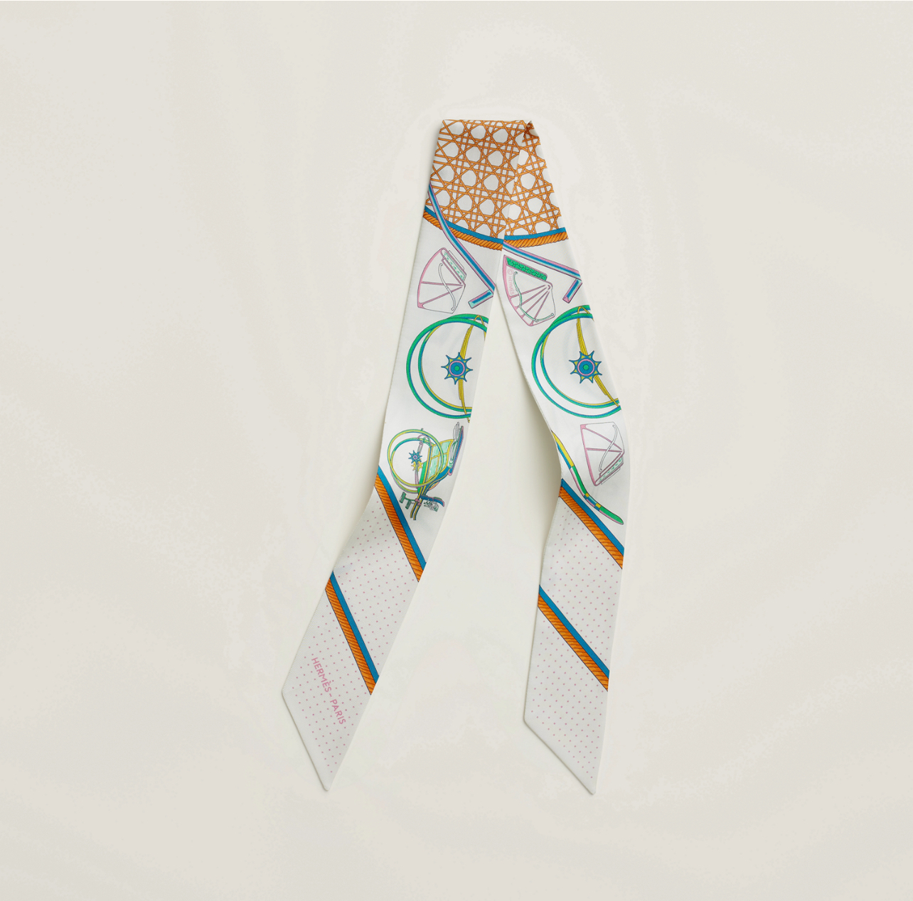 HERMES Les Voitures A Transformation Twilly BLANC/ORANGE