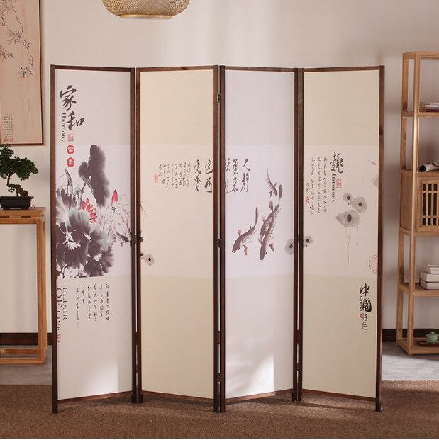 Popular wood furniture (4 pieces in total) Office screen, entrance hall partition, living room screen [Pattern 35] 4 pieces in total, 180x50cmx4 pieces