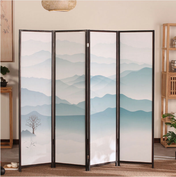 Popular wood furniture (4 pieces in total) Office screen, entrance hall partition, living room screen [Pattern 36] 4 pieces in total, 180x50cmx4 pieces