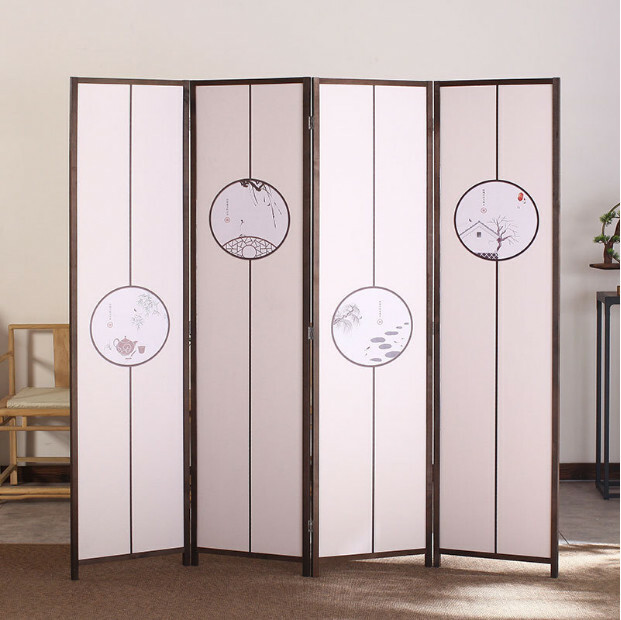 Popular wood furniture (4 pieces in total) Office screen, entrance partition, living room screen [Pattern 37] 4 pieces in total, 180x50cmx4 pieces