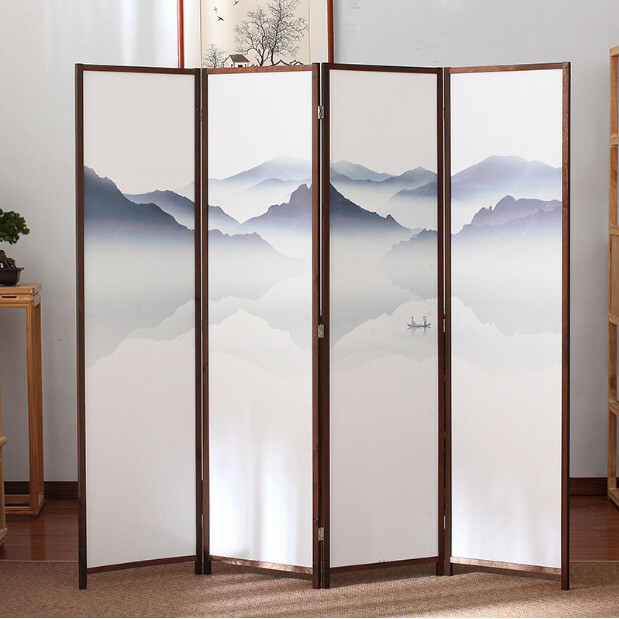 Popular wood furniture (4 pieces in total) Office screen, entrance hall partition, living room screen [Pattern 39] 4 pieces in total, 180x50cmx4 pieces