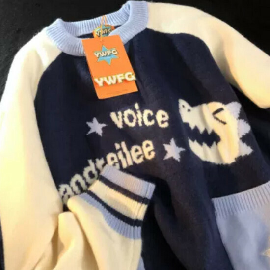 Hot Selling Knitted Jacket Sweater with Pockets [Blue] [S-XL] (Please contact customer service to confirm the delivery size after placing the order)