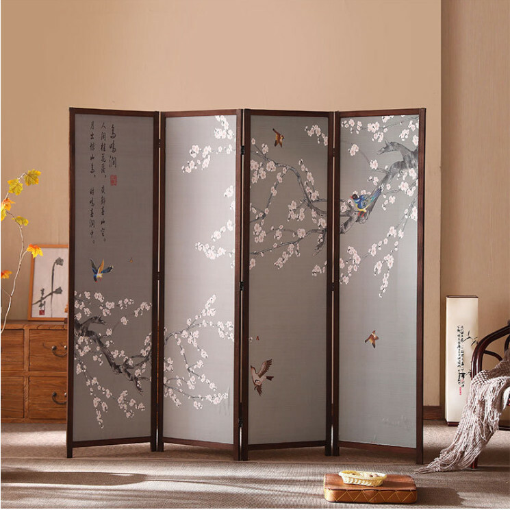 Popular wood furniture (4 pieces in total) Office screen, entrance partition, living room screen [Pattern 1] 4 pieces in total, 180x50cmx4 pieces