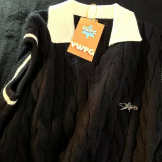 Hot Selling Sleeveless Knitted Vest Sweater [Black] [S-XL] (Please contact customer service to confirm the delivery size after placing the order)