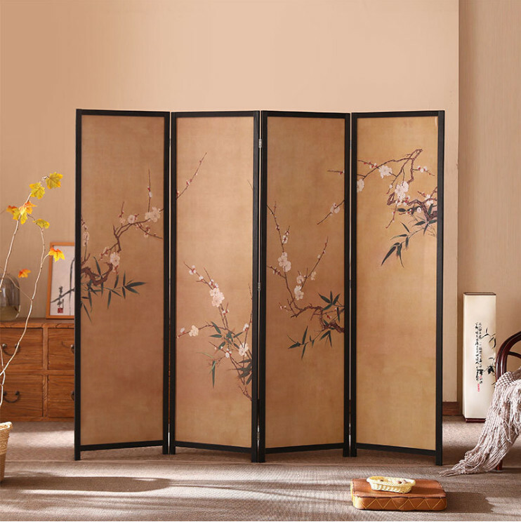 Popular wood furniture (4 pieces in total) Office screen, entrance hall partition, living room screen [Pattern 3] 4 pieces in total, 180x50cmx4 pieces