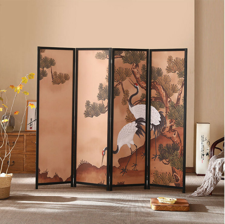Popular wood furniture (4 pieces in total) Office screen, entrance hall partition, living room screen [Pattern 6] 4 pieces in total, 180x50cmx4 pieces