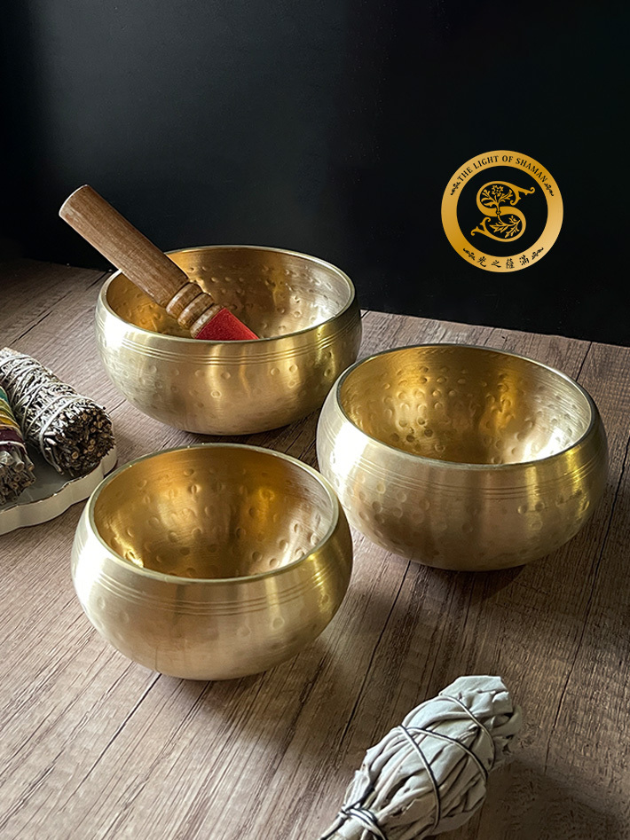 藏族傳統手工捶打金屬音療聲缽 純手工製作金屬頌缽 聲砵 S M L - 光之薩滿