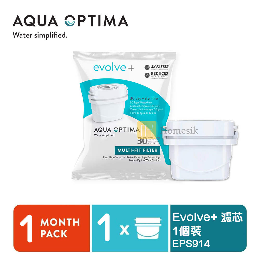 Evolve+ 濾水壺專用濾芯 (1件裝/30日用量) (EPS914) NSF認證 兼容 brita 濾水壺