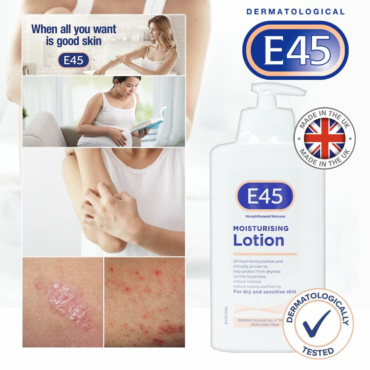 【預訂】A052806 英國 E45 Body Lotion (500ml)