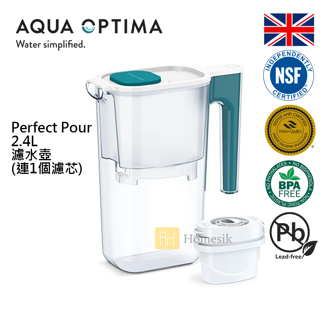 Perfect Pour 藍色2.4L濾水壺連Evolve+ 濾芯1件 (PP1000)