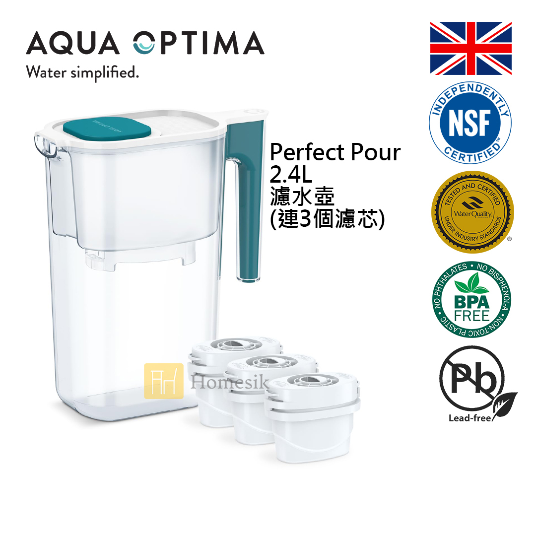 Perfect Pour 藍色2.4L濾水壺連Evolve+ 濾芯3件 (PP1001)
