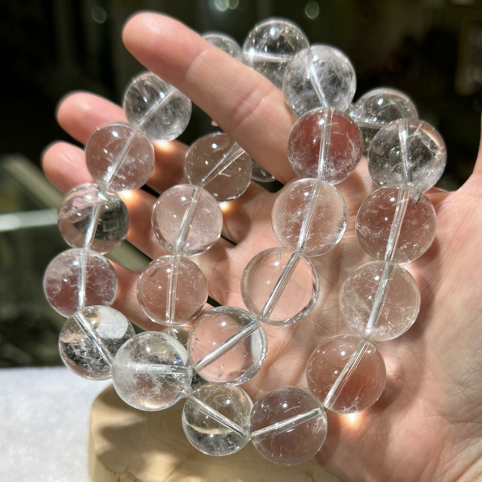 大m💫白水晶手串 18 mm +/-