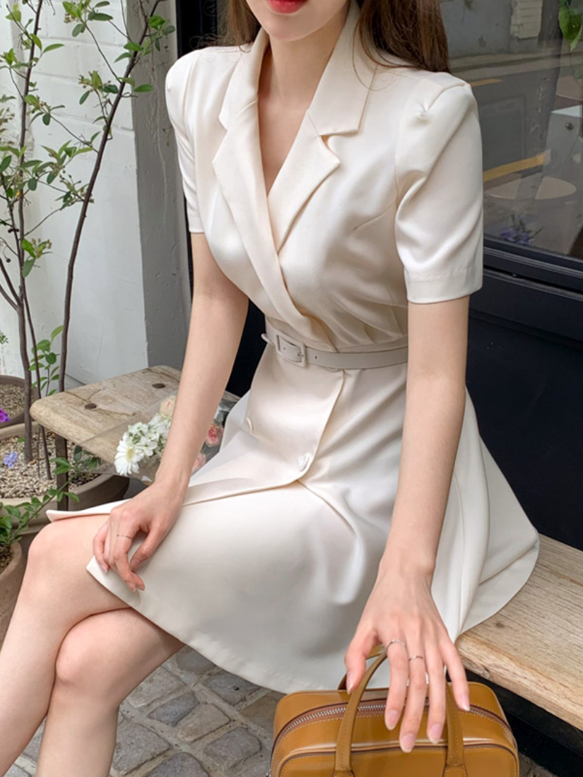 [現貨] Renee 甜美西裝連衣短裙 [ 4色 / S ]