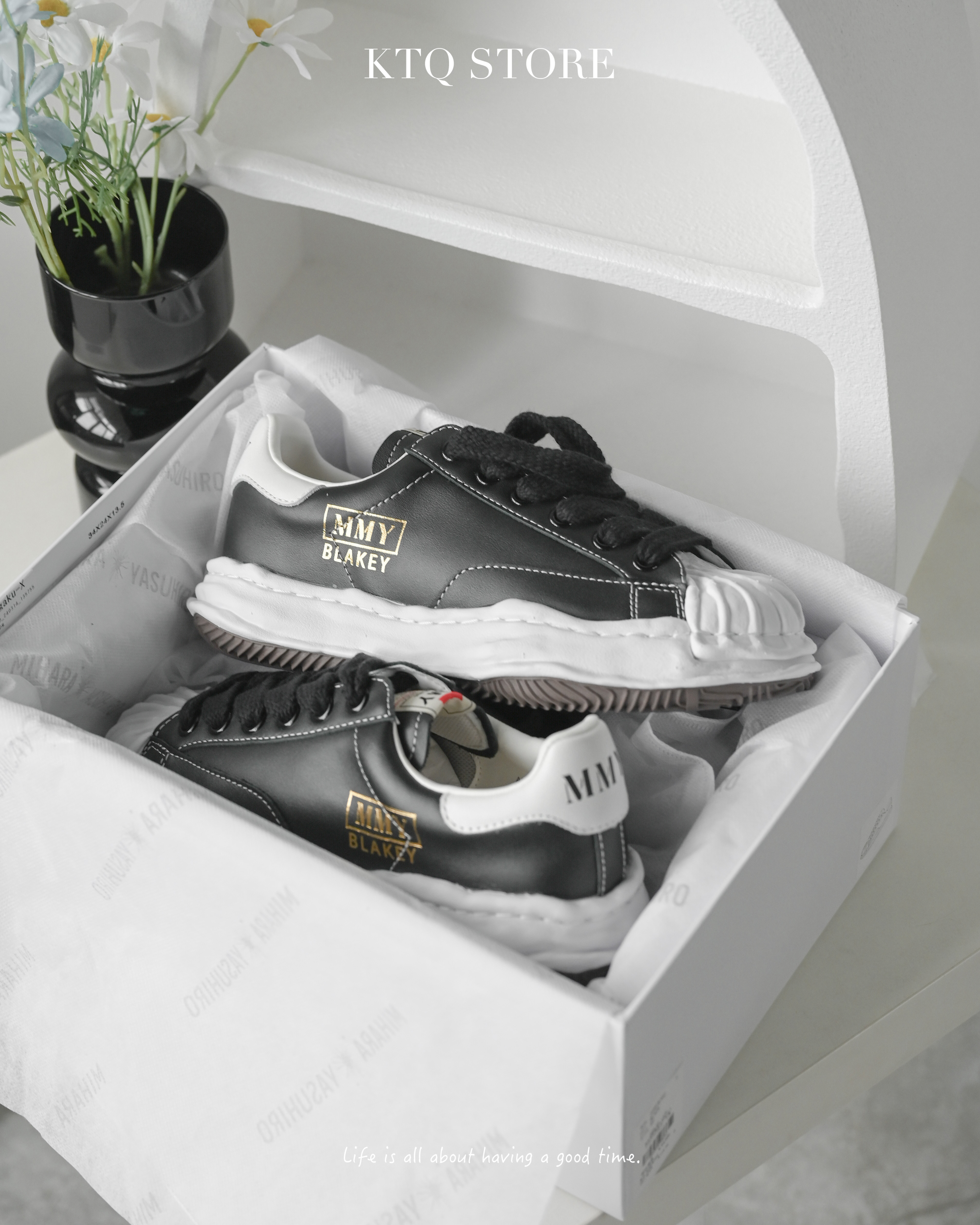 KTQ STORE ‧ Maison Mihara Yasuhiro 三原康裕 "Blakey"皮革黑 A06FW702