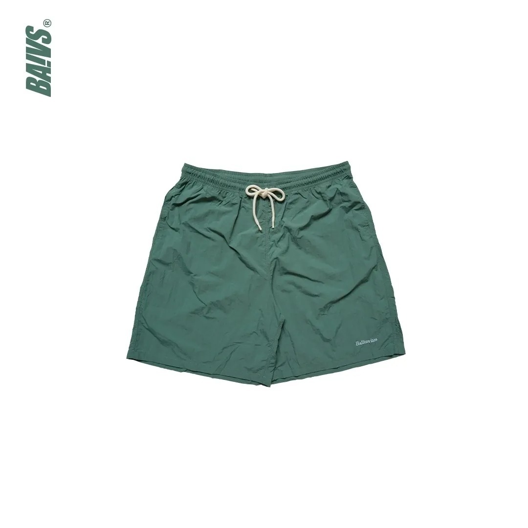 球參 Baivs  Ballinvites皺布尼龍抽繩短褲